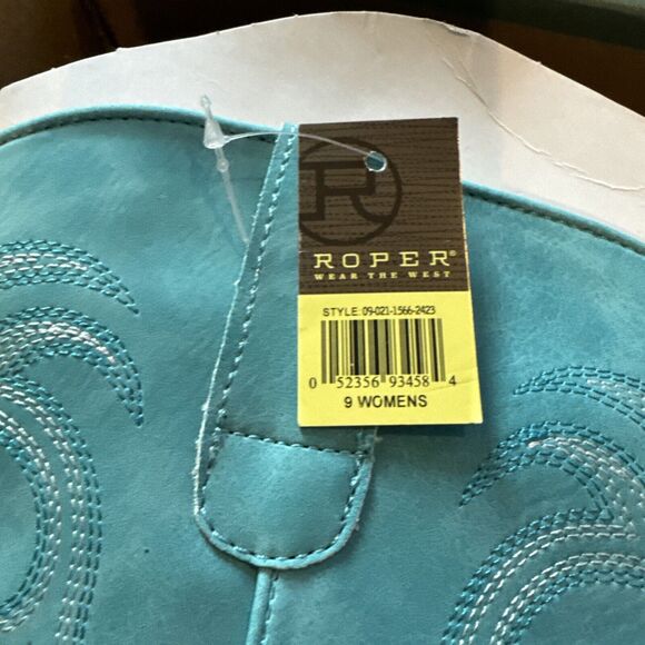 Women’s Roper Riley Embroidered Snip Toe Blue Cowboy  Boots Size 9 New - Picture 2 of 5